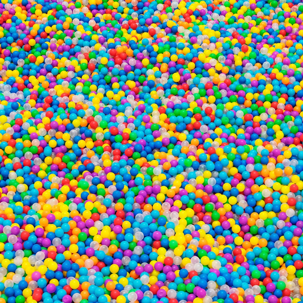 many different coloured balls